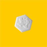 promotional peppermints with logo hexagon shaped